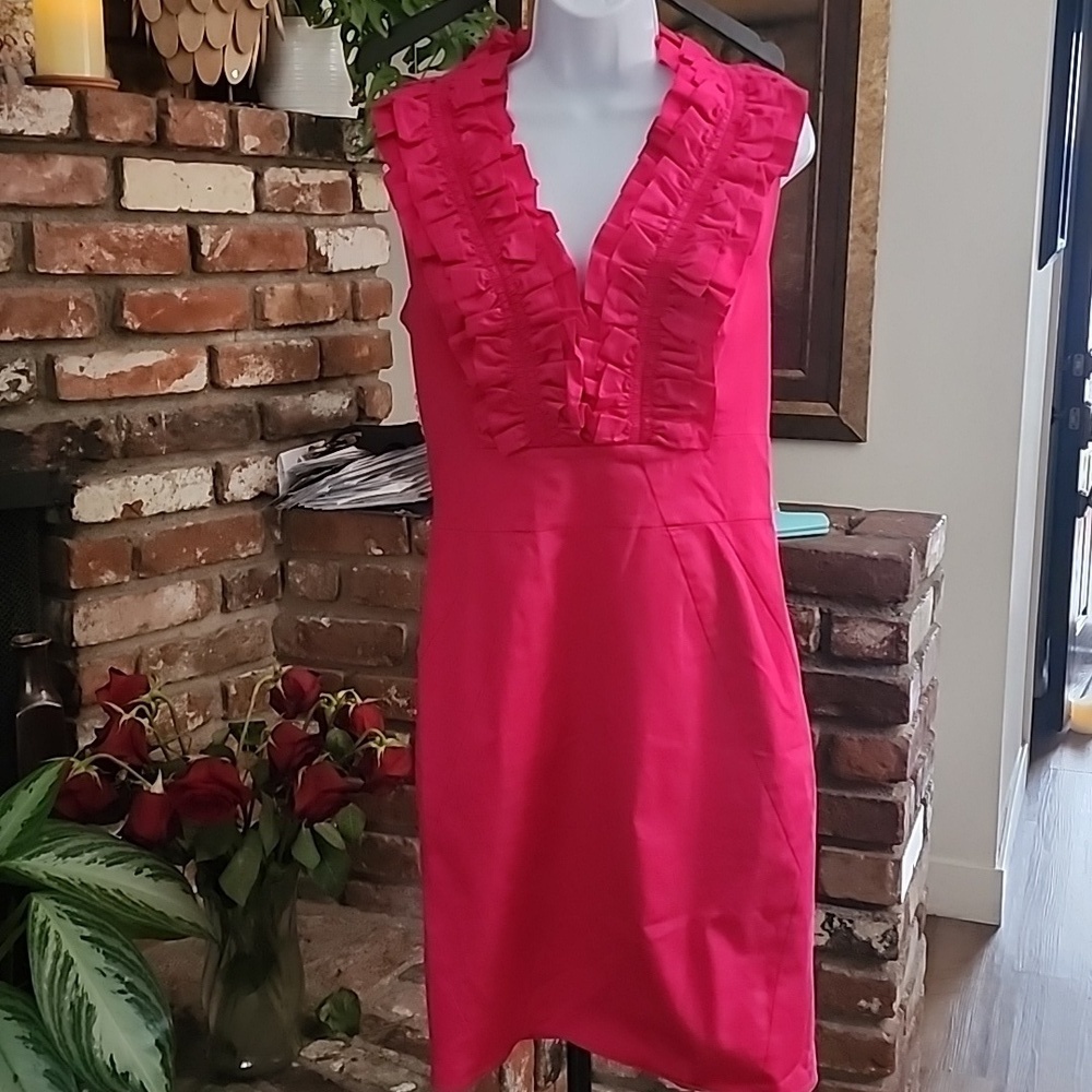 Ted Baker Fuchsia Ruffle Mini Dress - Picture 2 of 8